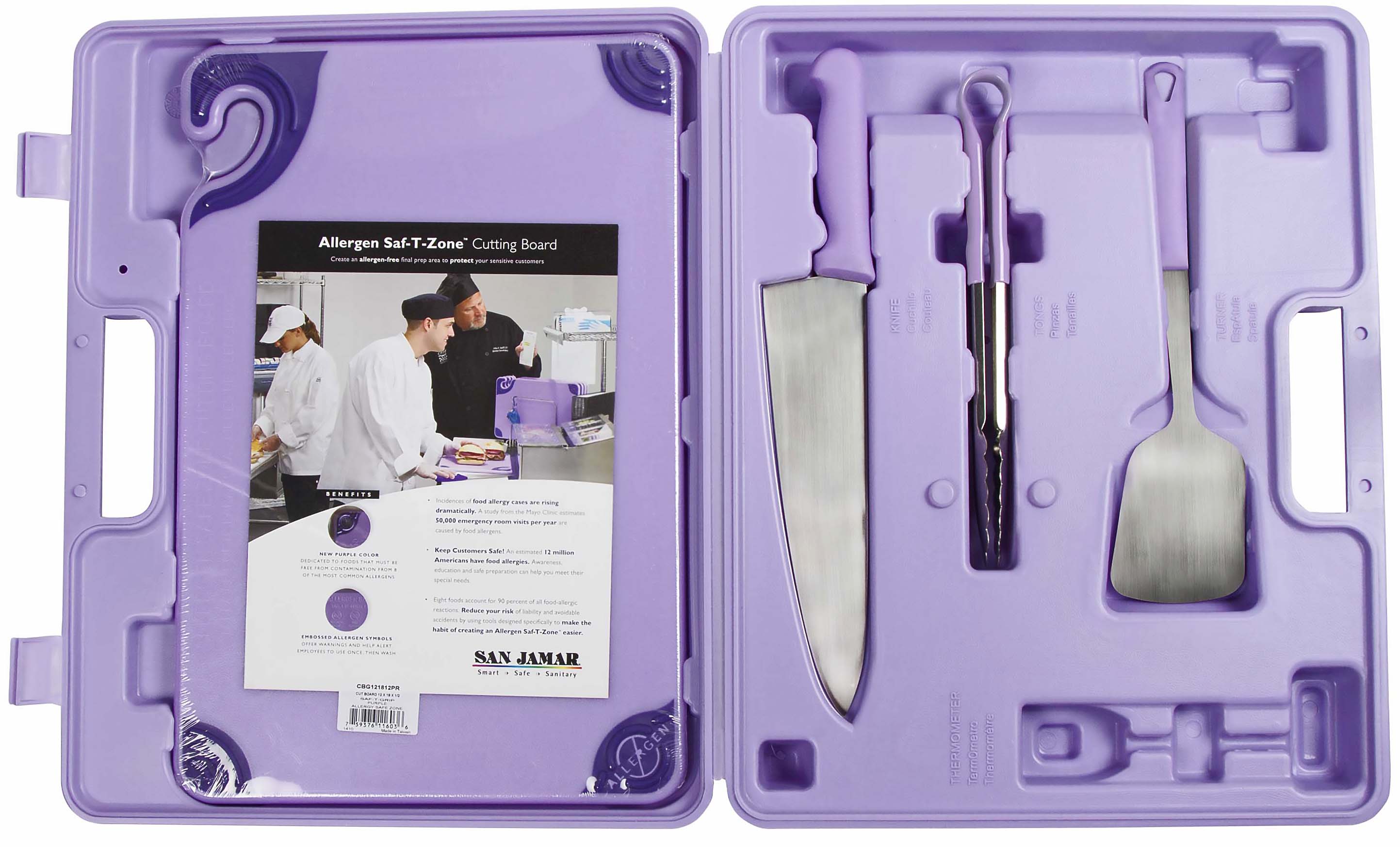 ASZ121812SYS San Jamar Allergen Safe-T-Zone System in Purple