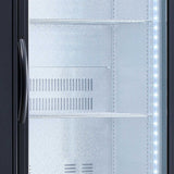 300L Upright Glass Door Display / Backbar Fridge - Black
