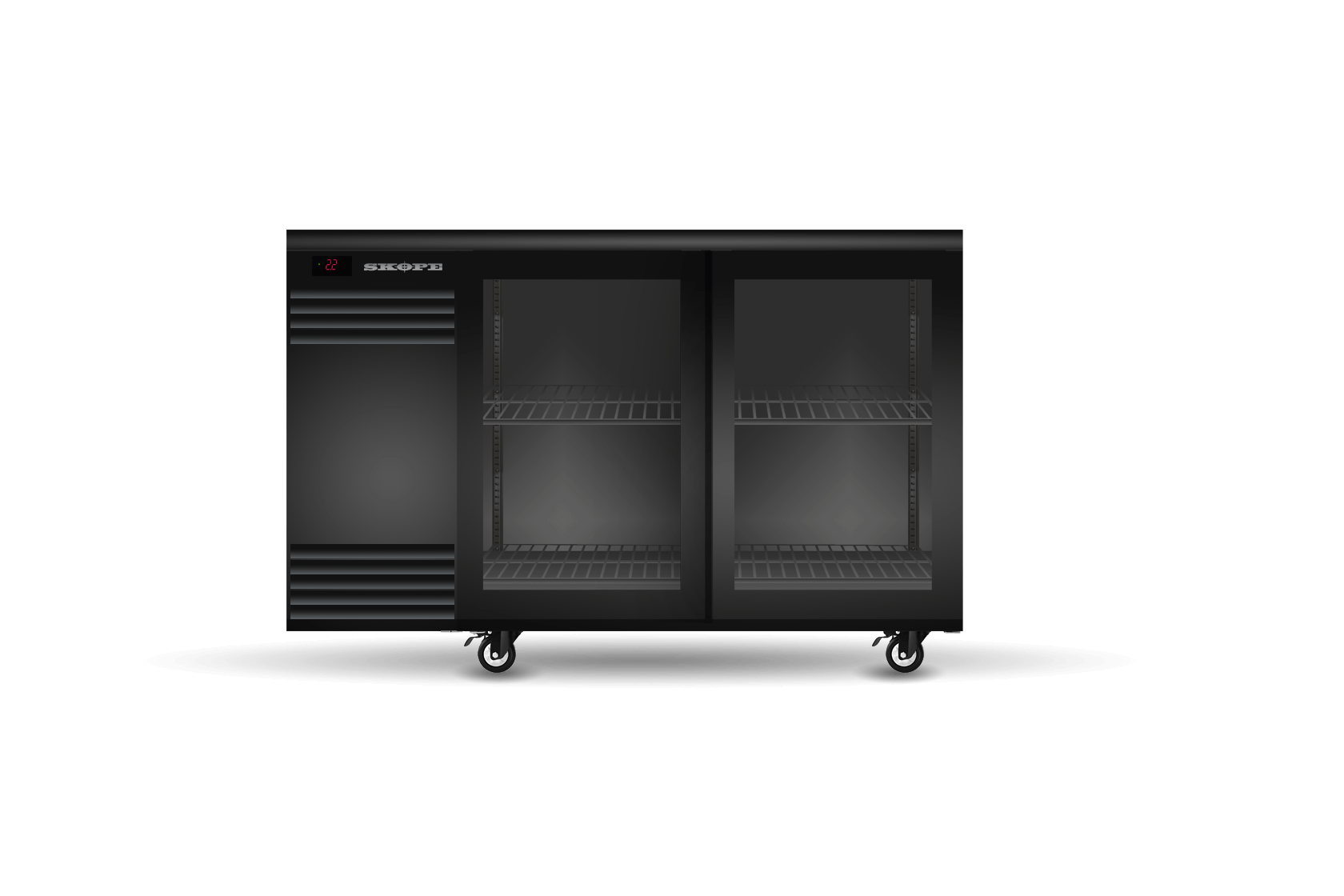 BackBar 2 Glass Sliding Door Fridge BB.2.GSL