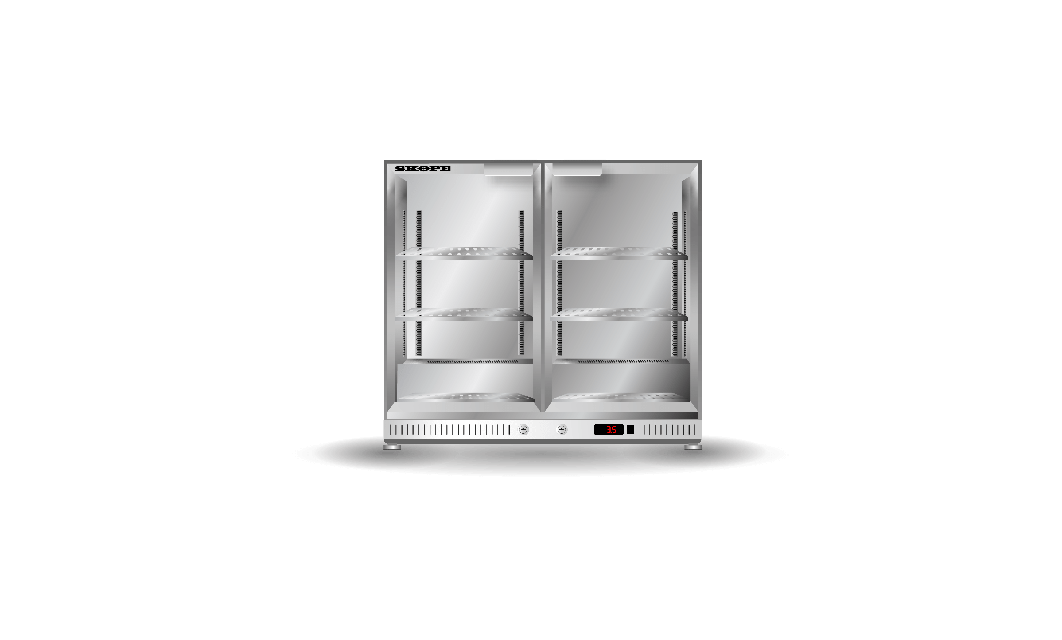 Two Glass Door Bar Cooler BC.2.GSW