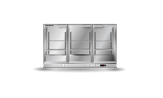 Three Glass Door Bar Cooler BC.3.GSW