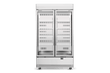 BME1200N-AC 2 Glass Door Display or Storage Fridge, Lit Sign