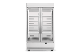 BME1200N-AC 2 Glass Door Display or Storage Fridge, Lit Sign