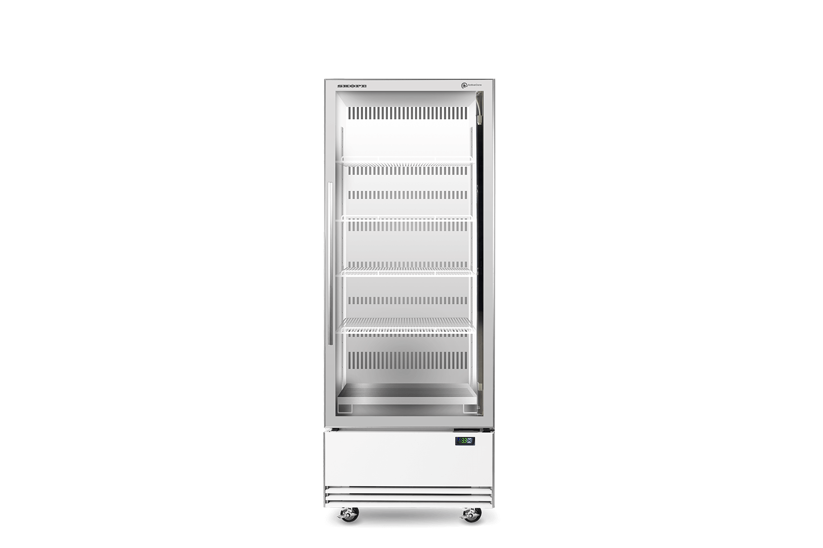BME600N-A 1 Glass Door Display or Storage Fridge