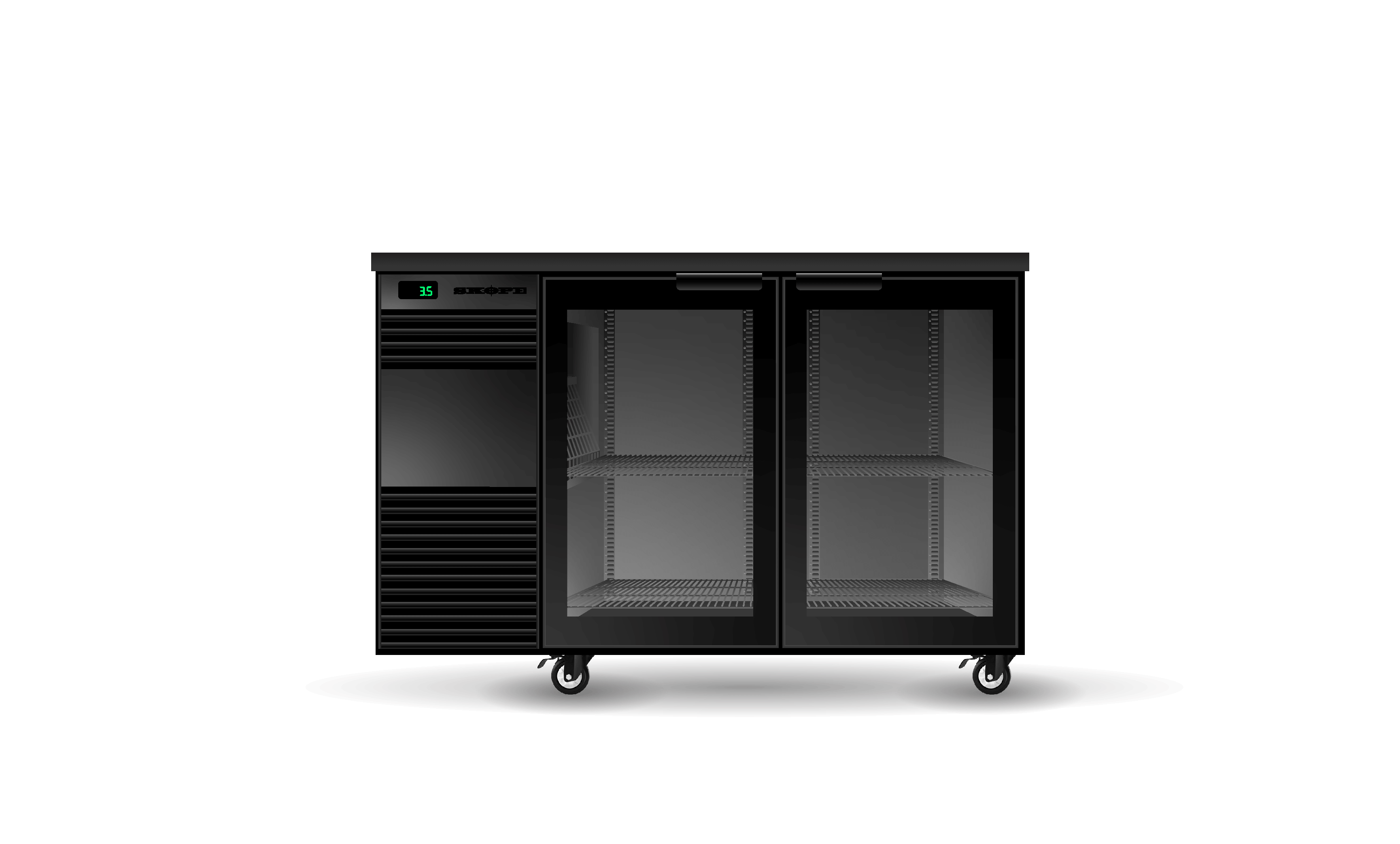 BackBar 2 Glass Swing Door Fridge BB.2.GSW