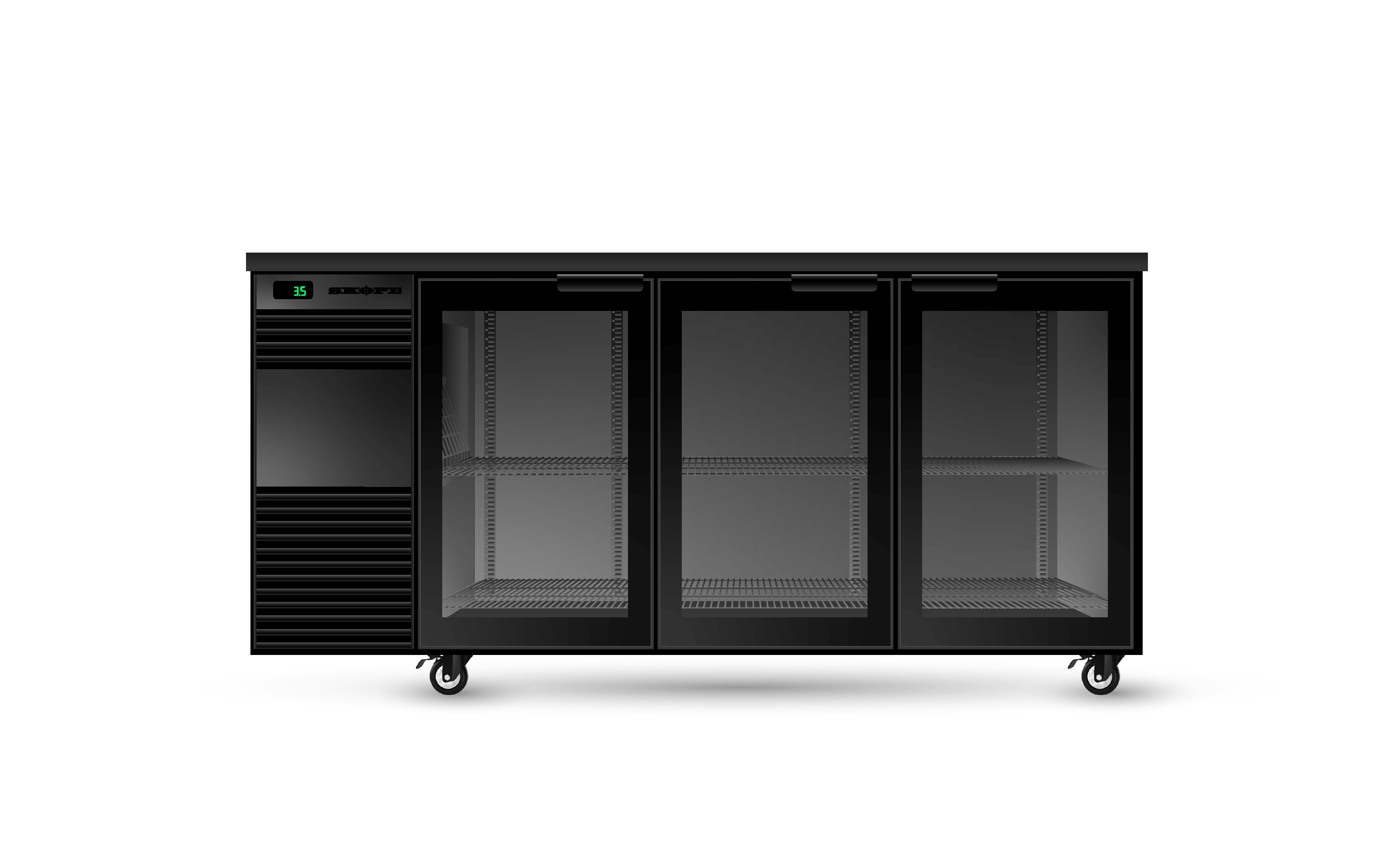 BackBar 3 Glass Swing Door Fridge BB.3.GSW