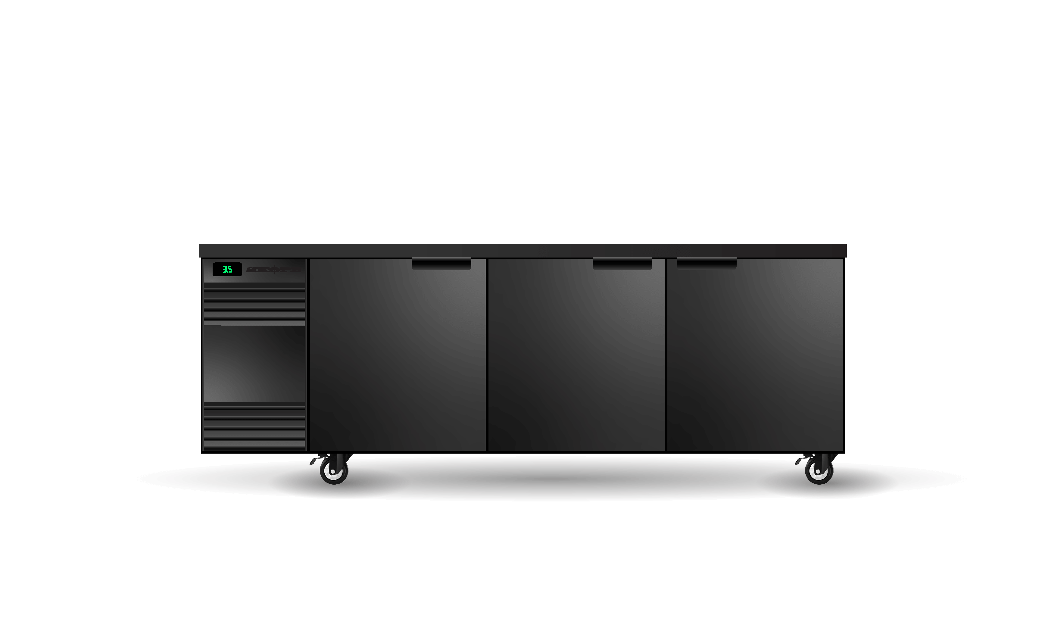 BackBar 3 Solid Swing Door CounterLine Fridge CL.3.SSW