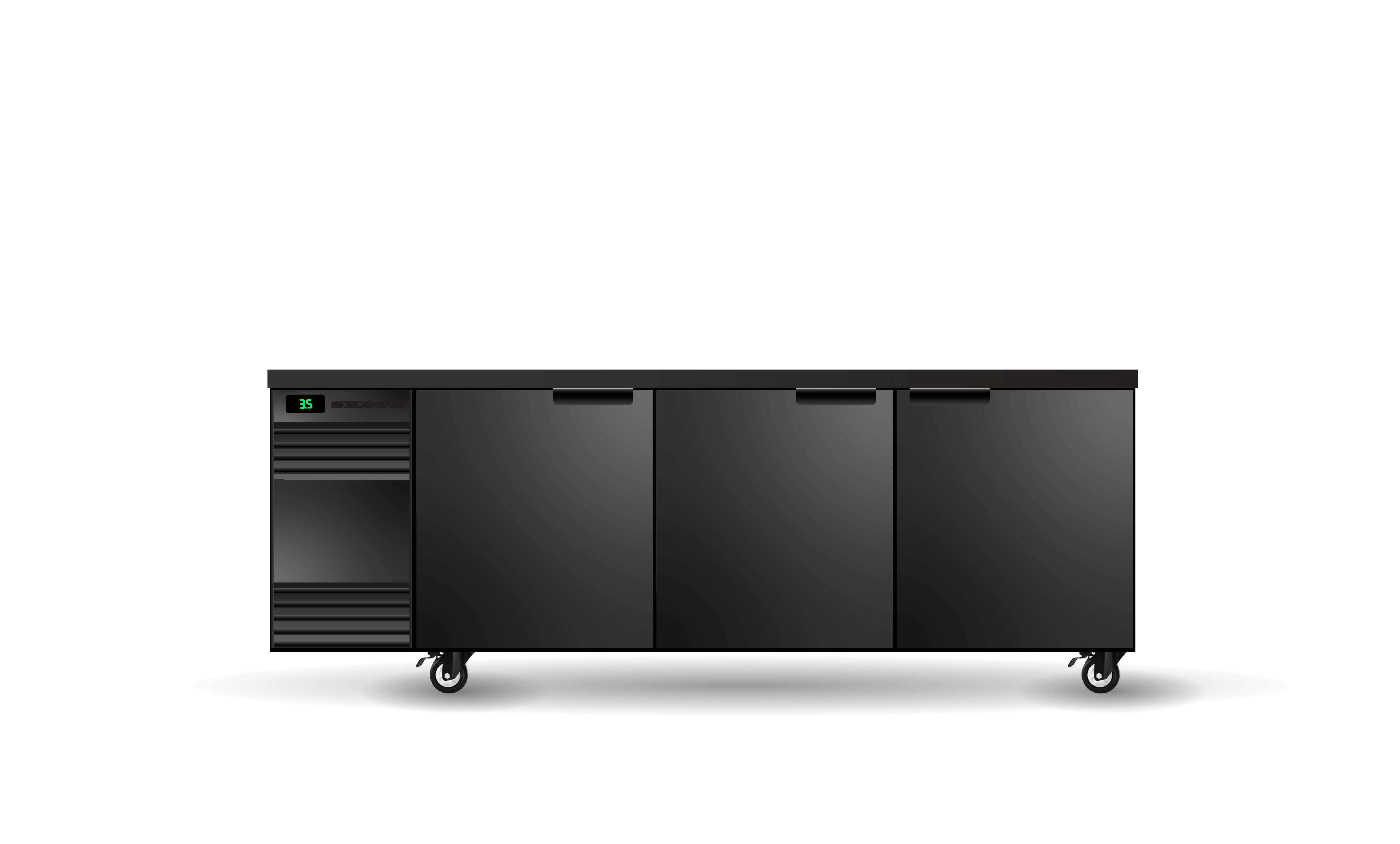 BackBar 3 Solid Swing Door SlimLine Fridge SL.3.SSW