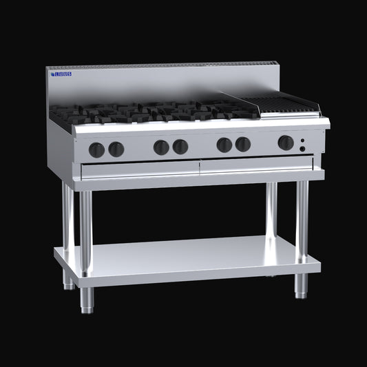 CS-6B3C Luus 6 Burner 300mm Chargrill Cooktop