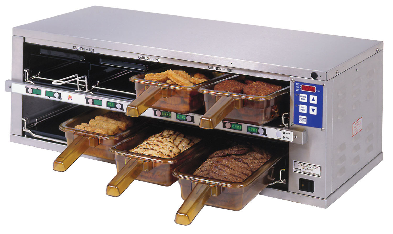 DHB24ACE Prince Castle Dedicated Holding Bin Pass Through with 8 pans - 838mm x 282mm x 358mm 15amp - was DHB2PT-33