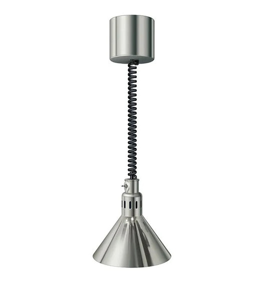 DL-775-RPL-BN/BK Bright Nickel Hatco Decorative Heat Lamp Bright Nickel Retractable Cord Adjusts between 762mm & 1740mm