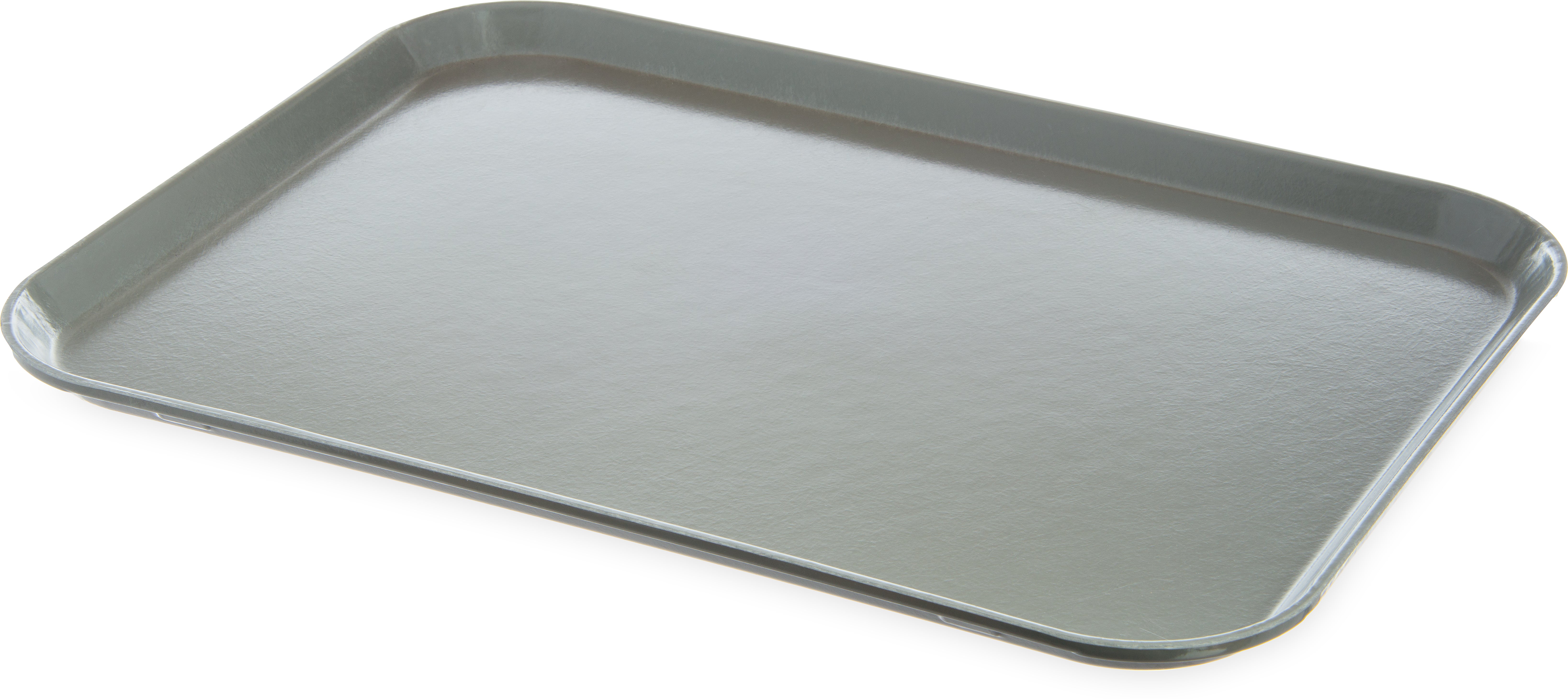 DX1089M23 Pack of 12 Carlisle GLASTEEL Fiberglass Grey Flat Tray 381mm x 508mm