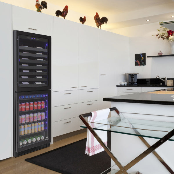 EL-100WBC-TS Vinotemp 98 Bottle/200 can Dual Zone Wine & Beverage Centre