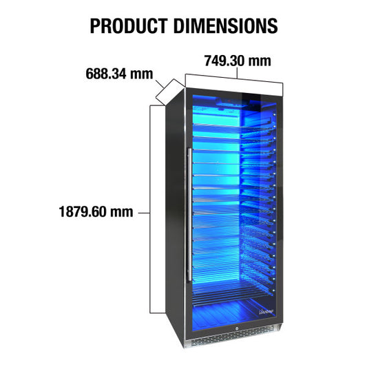 EL-300COMM Vinotemp 188-Bottle Single-Zone Wine Cooler (Right Hinge)