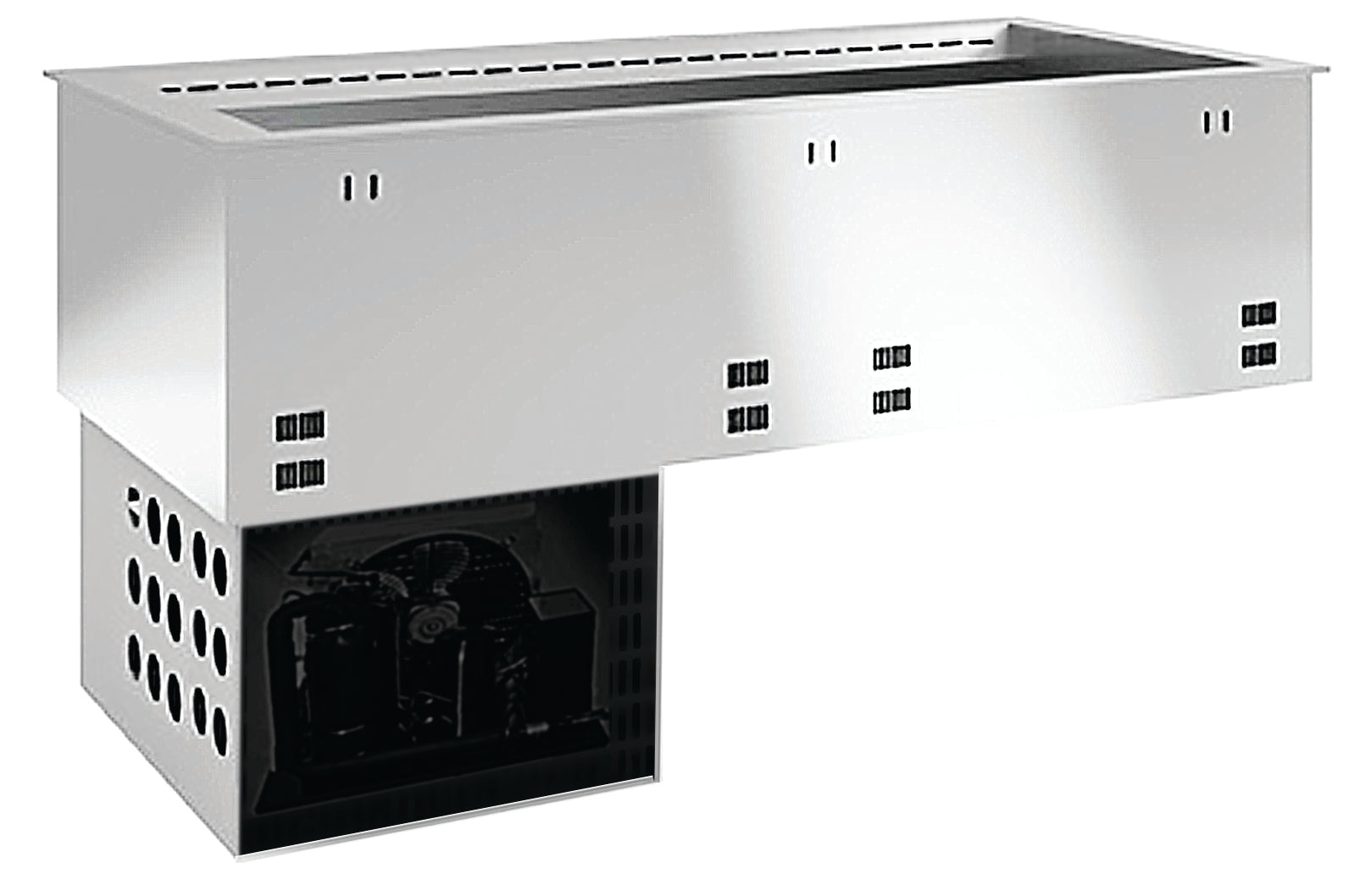 8046502THC Emainox Drop-in Refrigerated Well 1455mmL x 700mmD
