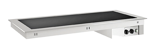 8046403 Emainox Drop-In heated ceramic glass hotplate 1780mmLx700mmD