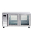 Glass Two Door Underbench Fridge 1500mm Wide