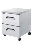 Rear Mount Underbench Fridge 2 Drawer 700mm Wide