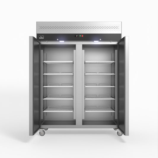 1300 Litre Upright Double Door Stainless Steel Door Freezer