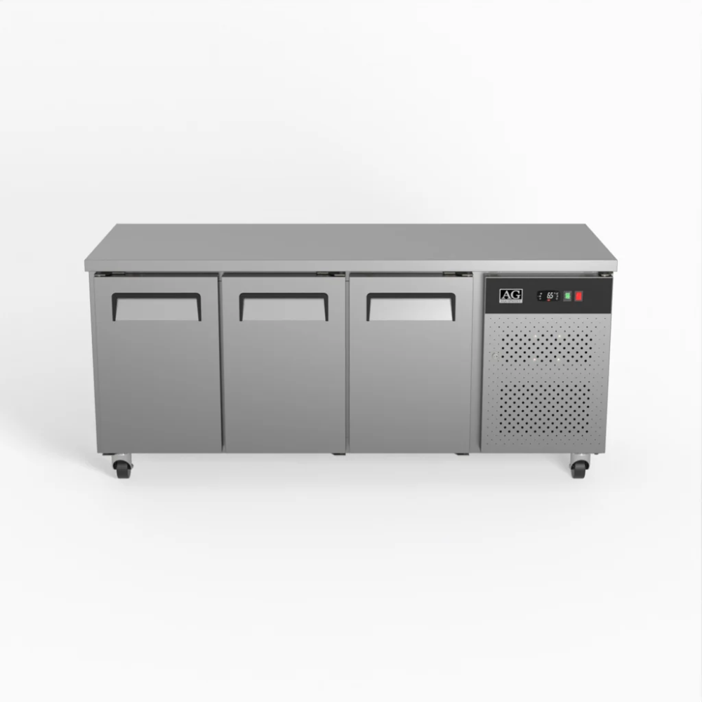 Three Door Commercial Worktop / Under Bench Freezer 700mm Depth