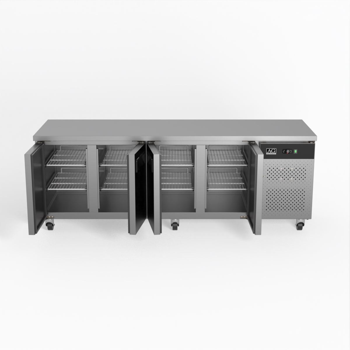 Four Door Commercial Worktop / Under Bench Fridge 700mm Depth