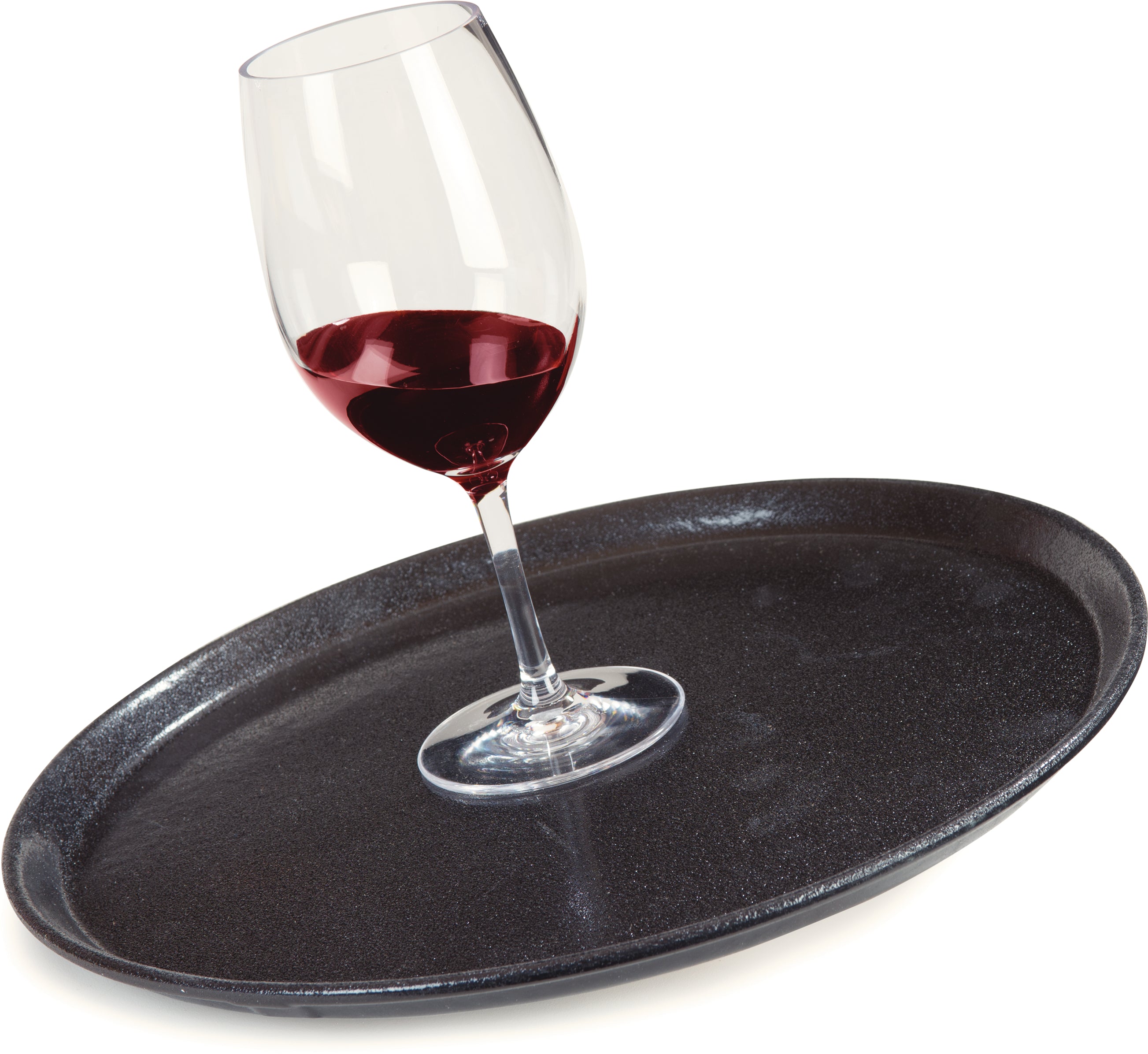 1400GR2004 Pack of 12 GriptiteTM 2 Round Non-Skid Tray 350mm in Black specially designed stain & odour resistant