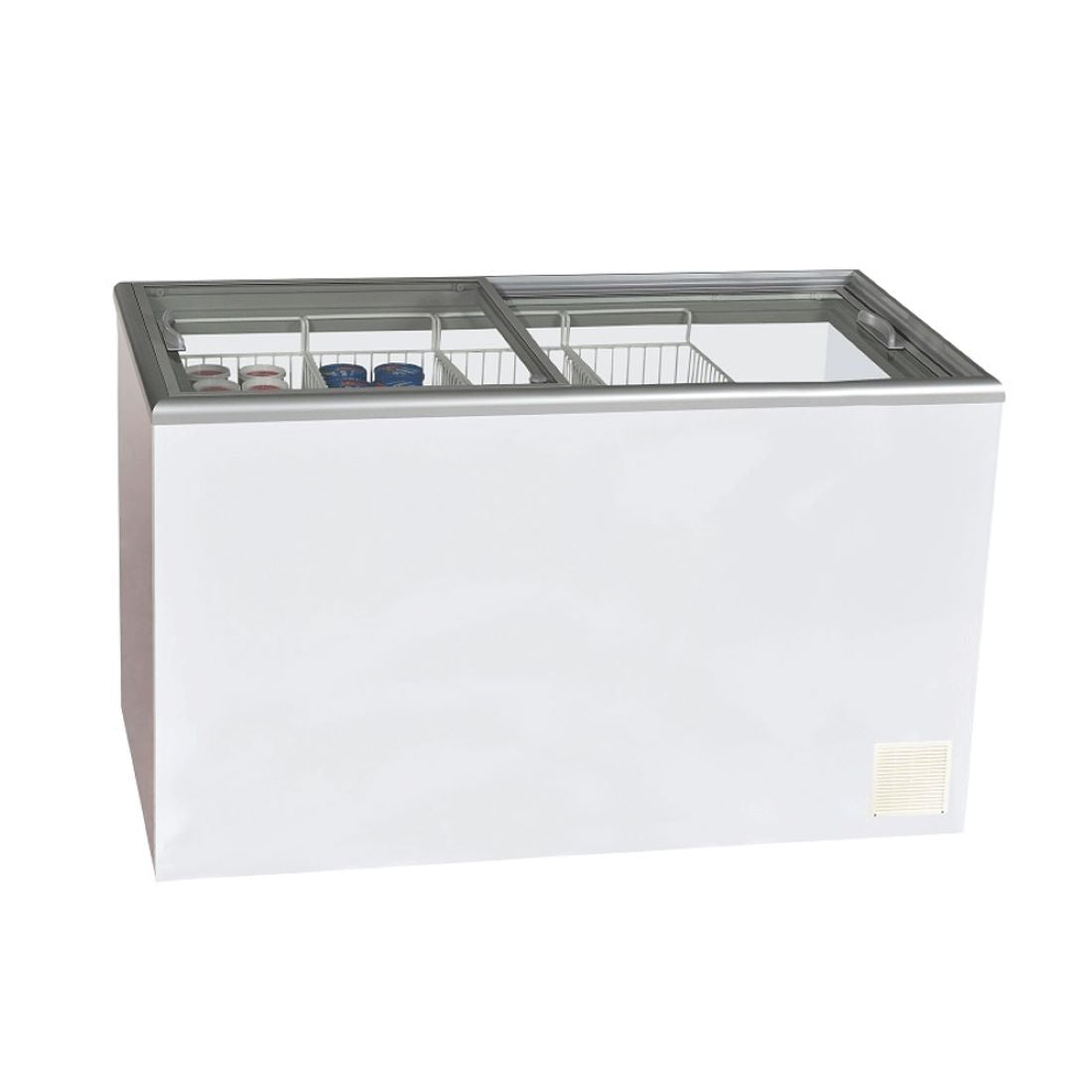 ICS Nova 5 Glass Lid Flat Top Display & Storage Freezer