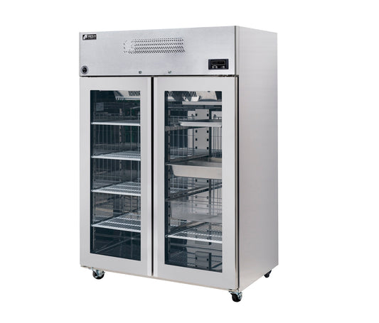 Two Glass Door Top Mount Upright Fridge 1034L