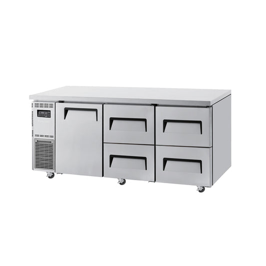 Undercounter 1 Door 4 Drawer Fridge KUR18-2D-4-N