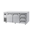 Undercounter 2 Door 3 Drawer Fridge KUR18-3D-3-N