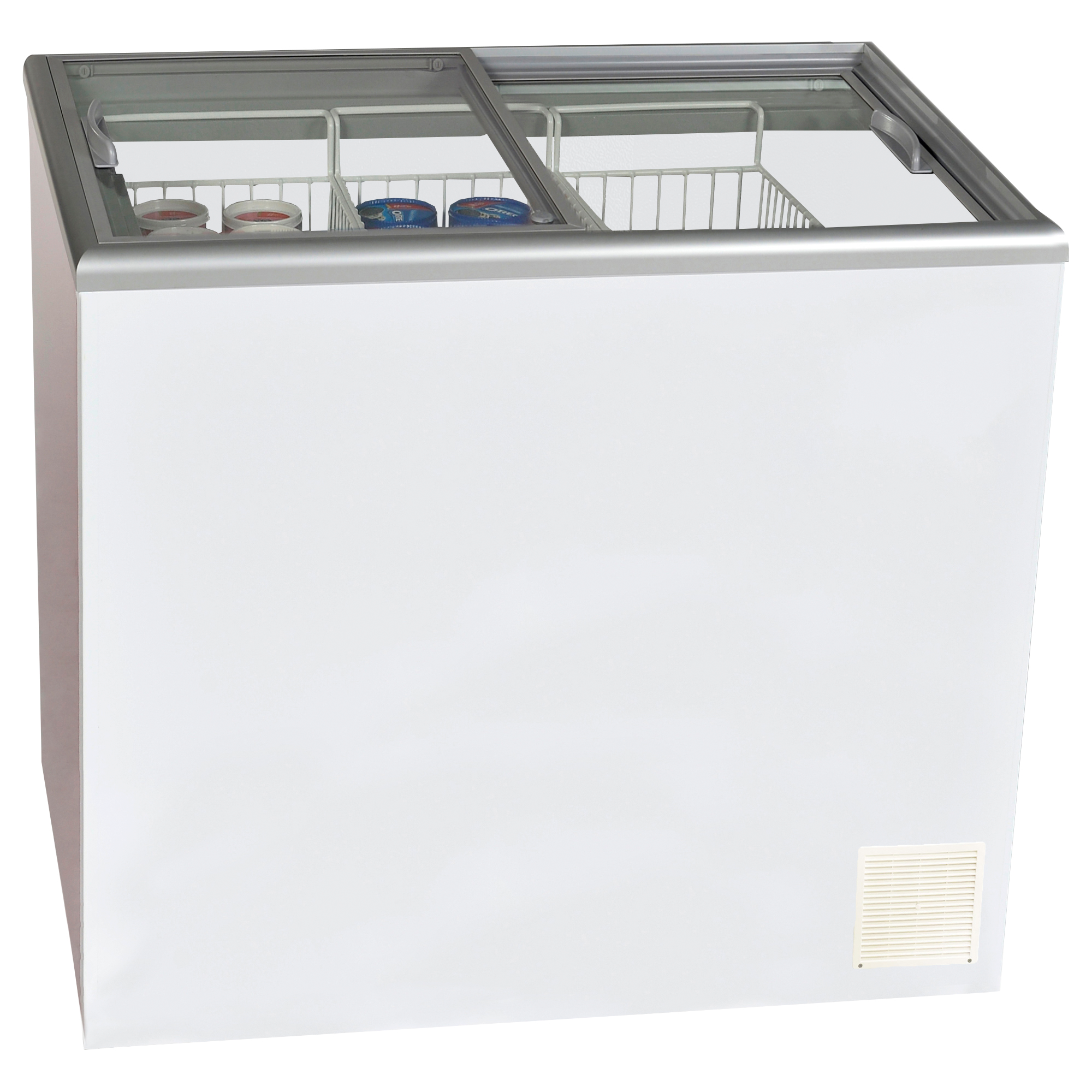 Nova 3 GSL - Glass Sliding Lid Flat Top Display & Storage Freezer
