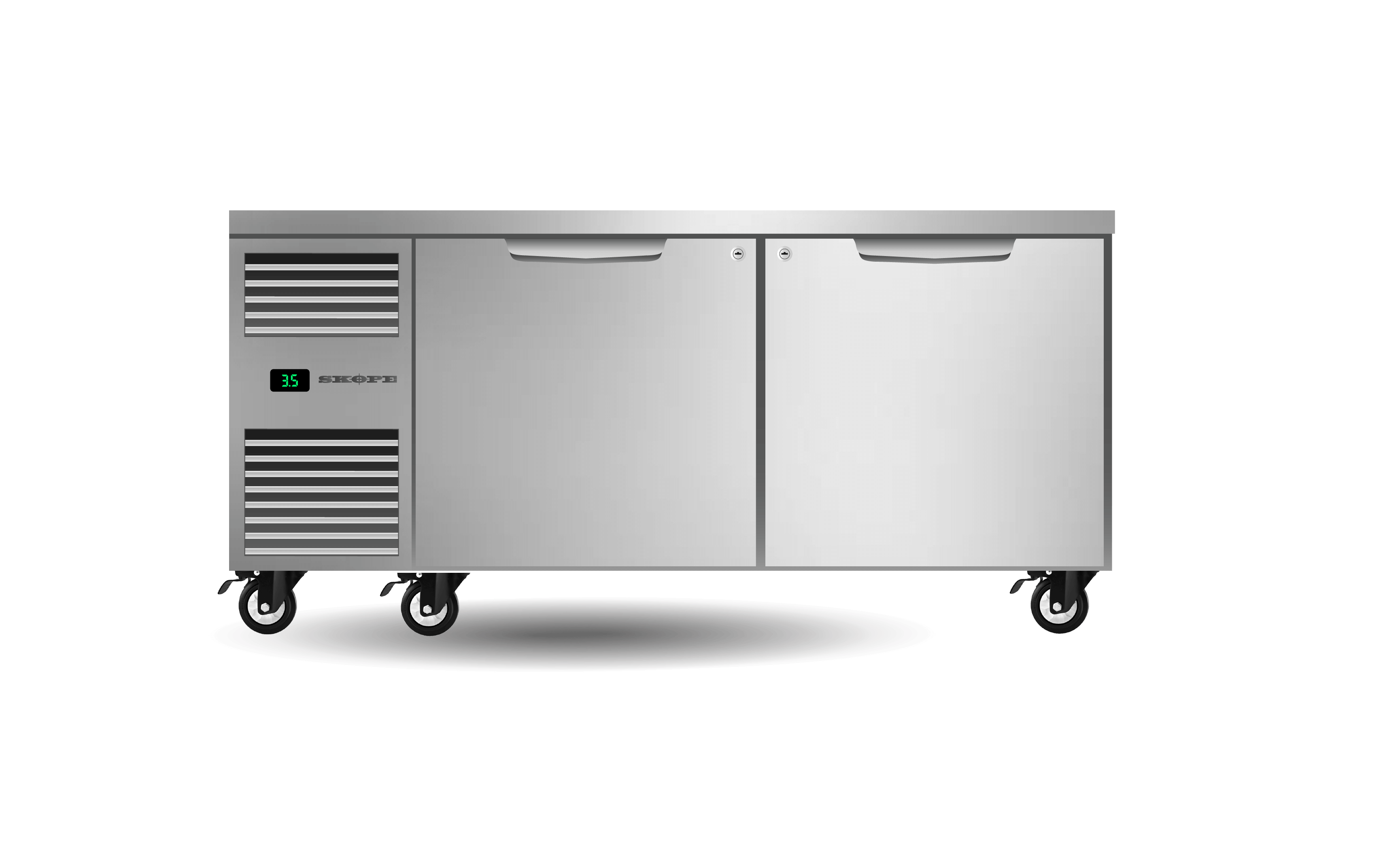 SKOPE – Two Solid Door Underbench GN2/1 Fridge PG21.UBR.2.SD