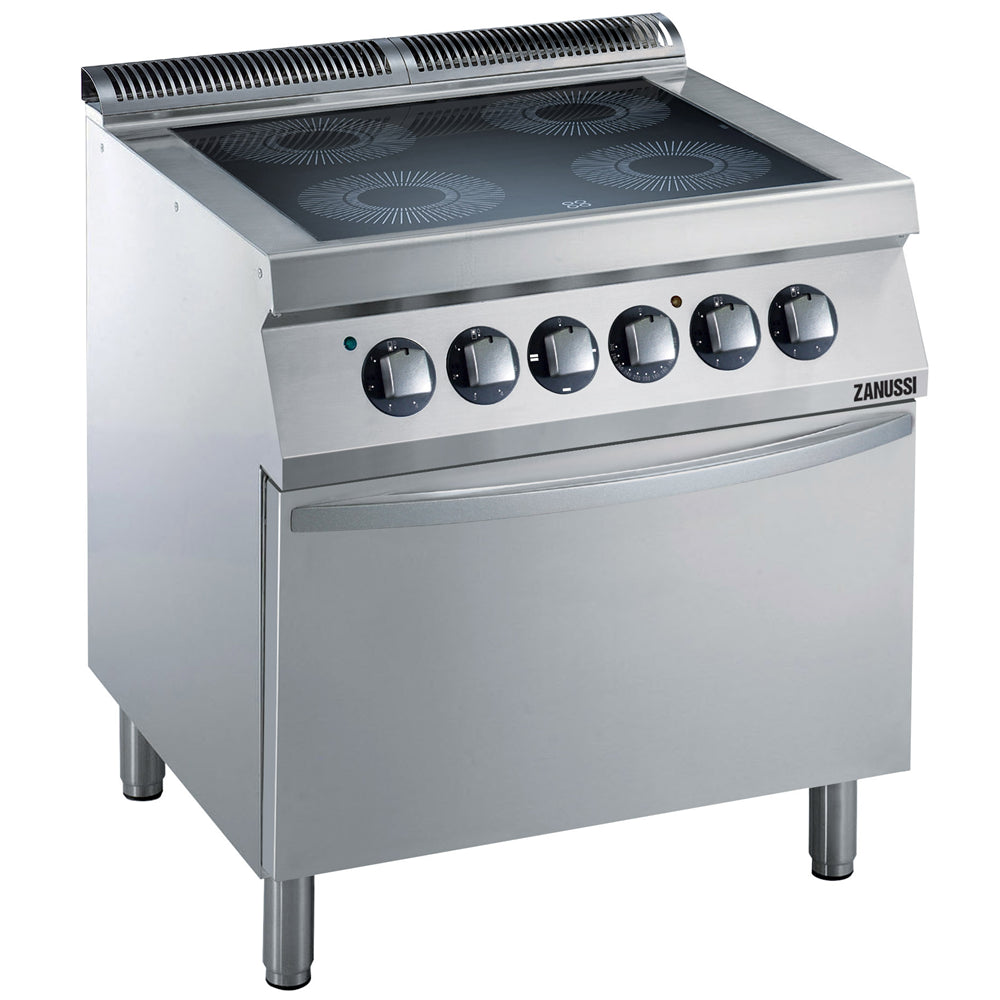 Electric Infrared 800mm 4 Zone Boiling Top with Electric Static Oven