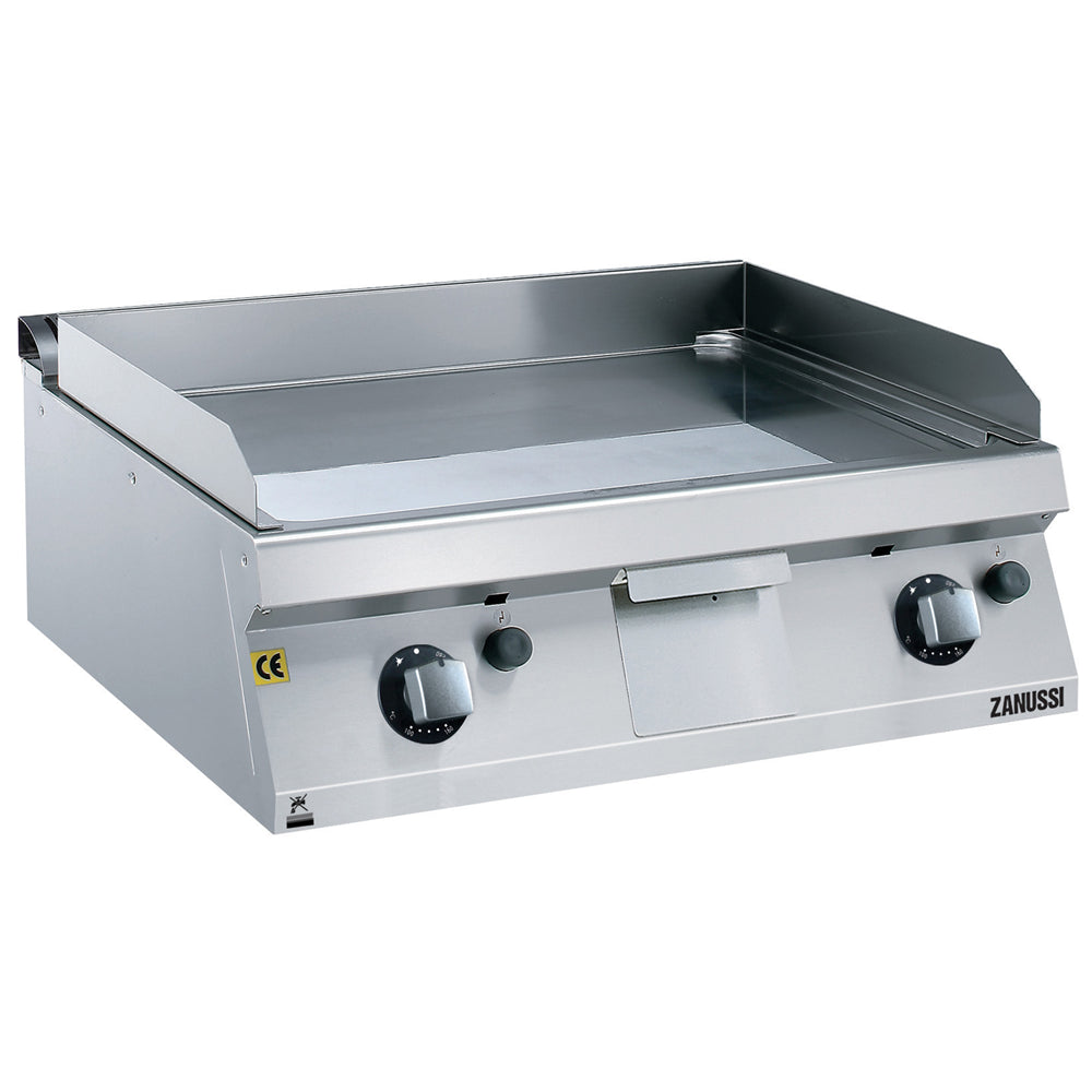 Gas 800mm Smooth Polished Chrome Plate Fry Top