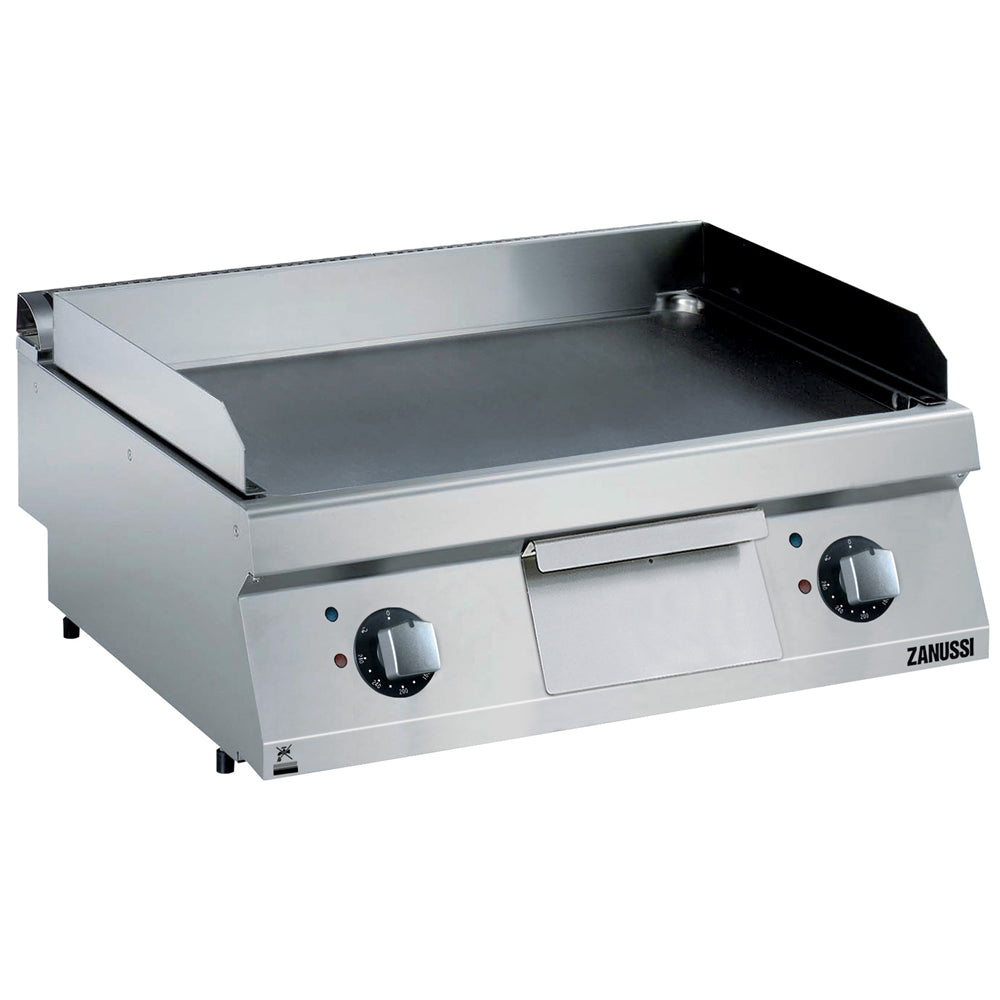 Electric 800mm Smooth Brushed Chrome Plate Fry Top