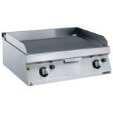 Gas 800mm Smooth Brushed Chrome Plate Fry Top