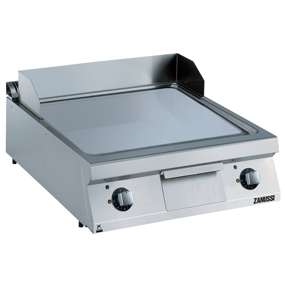 Electric 800mm Smooth Polished Chrome Sloped Plate Fry Top