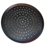 14” Black Steel Perforated Pizza Tray