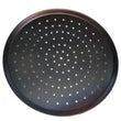 13” Black Steel Perforated Pizza Tray