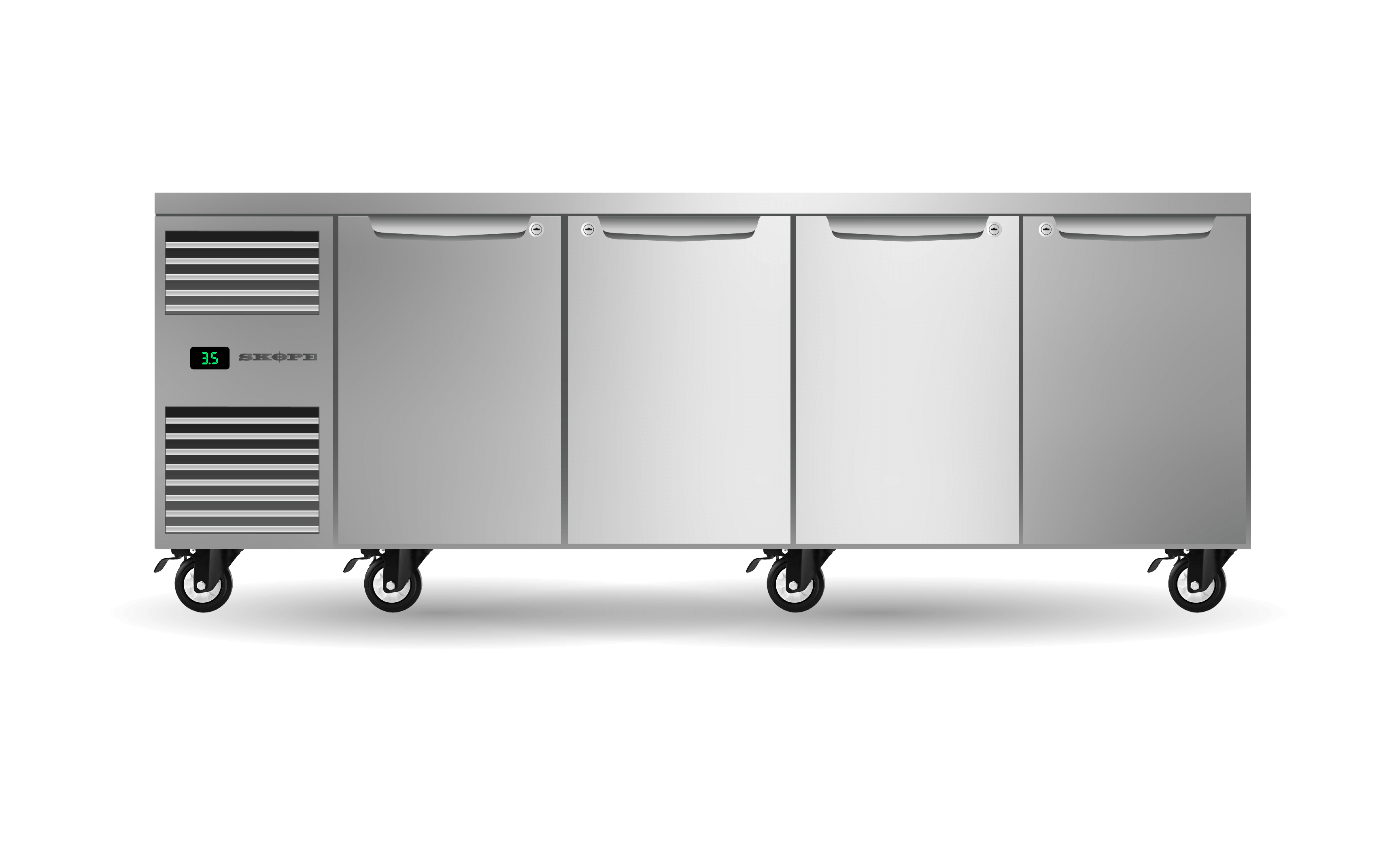 SKOPE – Four Solid Door Underbench GN 1/1 Fridge PG11.UBR.4.SD