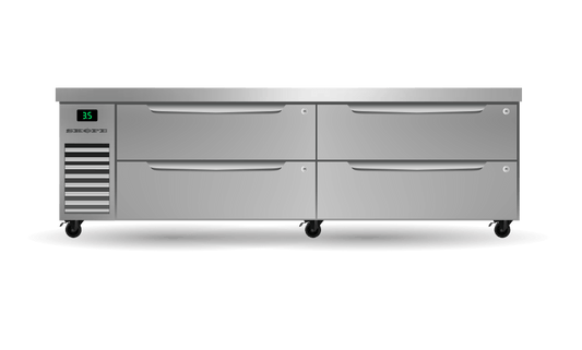 SKOPE – Four Drawer, Two Bay, ChefBase GN 2/1 Fridge PG21.CBR.2.D4