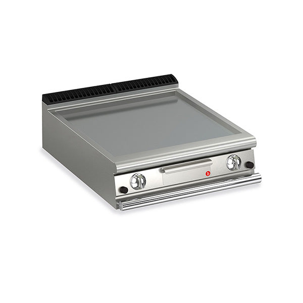 2 Burner Gas Fry Top with Smooth Mild Steel Plate Q70FT/G800