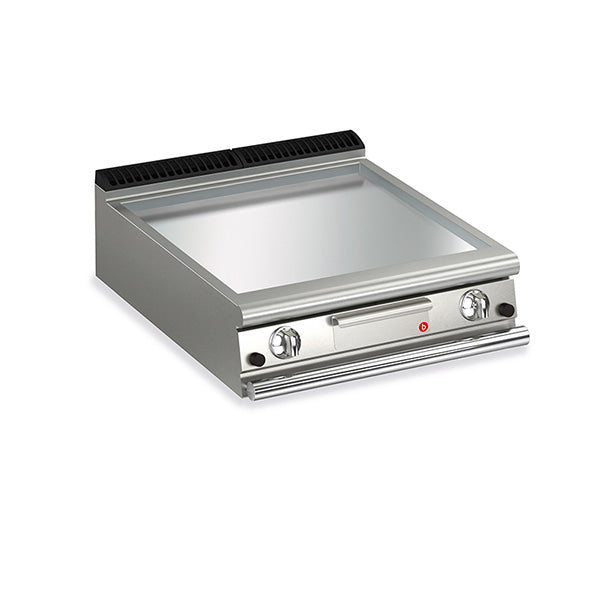 2 Burner Gas Fry Top with Smooth Chrome Plate and Thermostat Control Q90FTT/G805