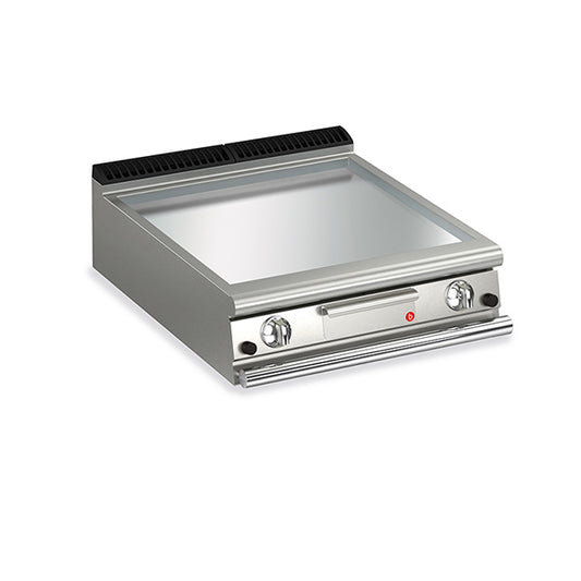 2 Burner Gas Fry Top with Smooth Chrome Plate and Thermostat Control Q90FTT/G805