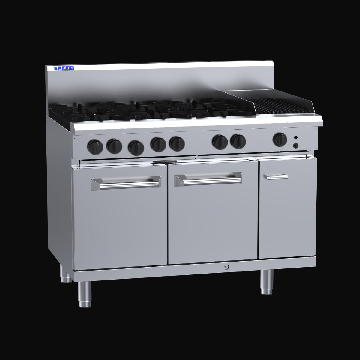 RS-6B3C Luus 6 Burner 300mm Chargrill with Oven