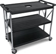 SBC203103 Carlisle Black Large Fold ‘N Go® Cart. Unfolded: 520mm x 1016mm x 1099mm Folded: 267mm x 1016mm