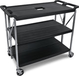 SBC203103 Carlisle Black Large Fold ‘N Go® Cart. Unfolded: 520mm x 1016mm x 1099mm Folded: 267mm x 1016mm