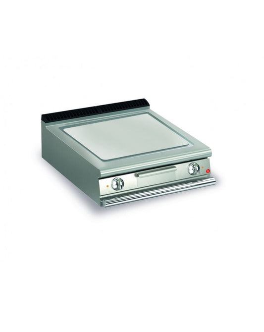 2 Burner Electric Fry Top with Smooth Mild Steel Plate and Thermostat Control Q70SFT/E800