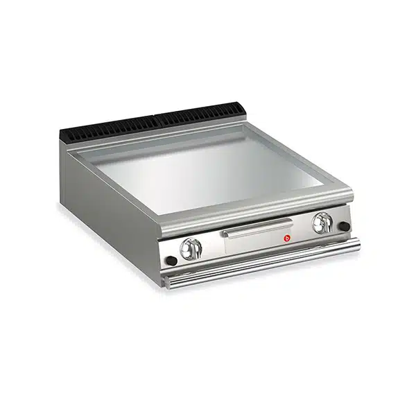 2 Burner Electric Fry Top with Smooth Chrome Plate and Thermostat Control Q70SFT/E805