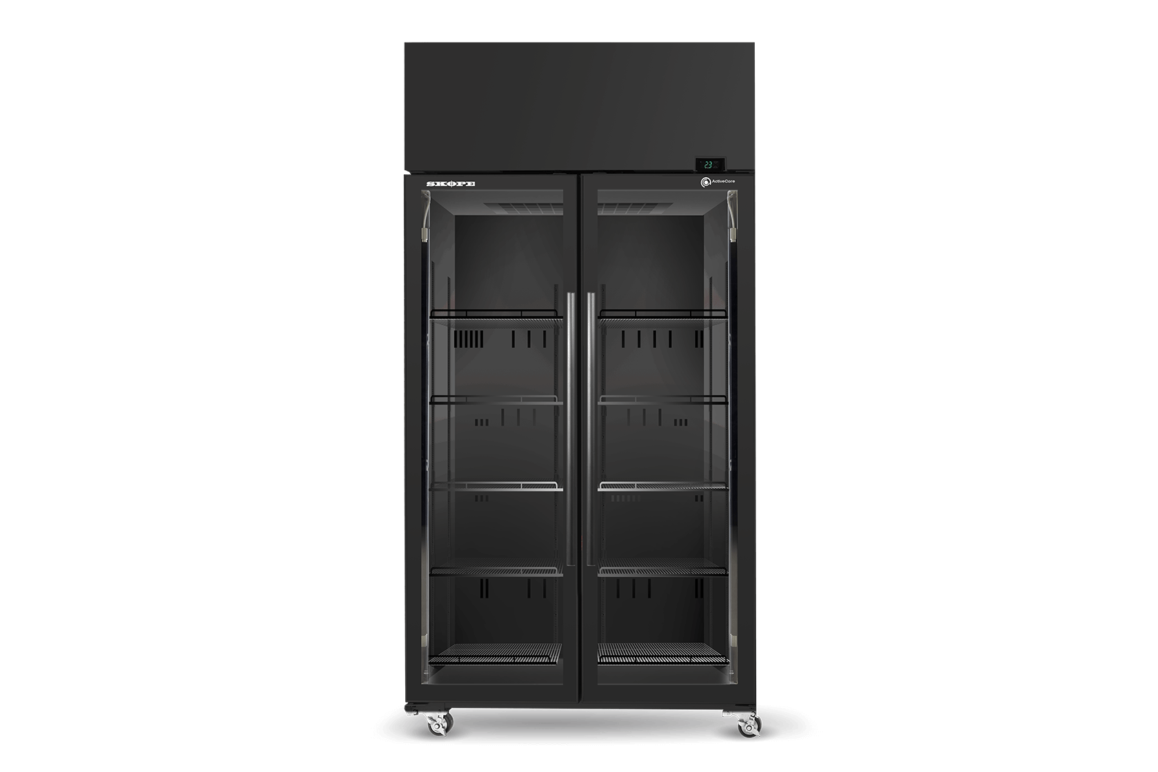SKT1000N-A 2 Glass Door Display or Storage Fridge